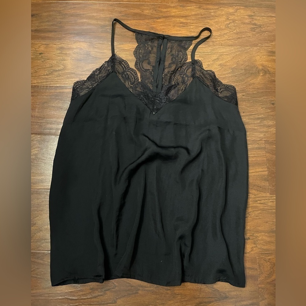 Mustard Seed Black Lace Cami Size S